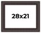 3.5" Wide Ornate Brown Picture Frame - UV Acrylic, Backing Board, Hanging Hardware Included